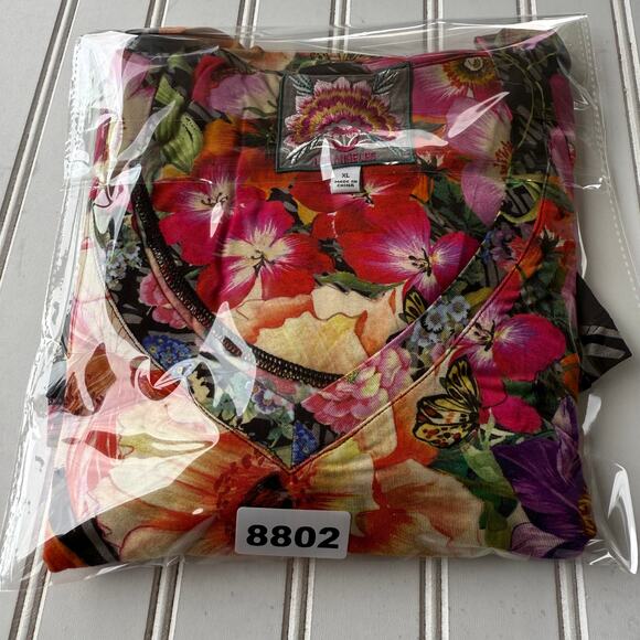 Johnny Was Long sleeve V Neck T-Shirt size 14 - Picture 9 of 9